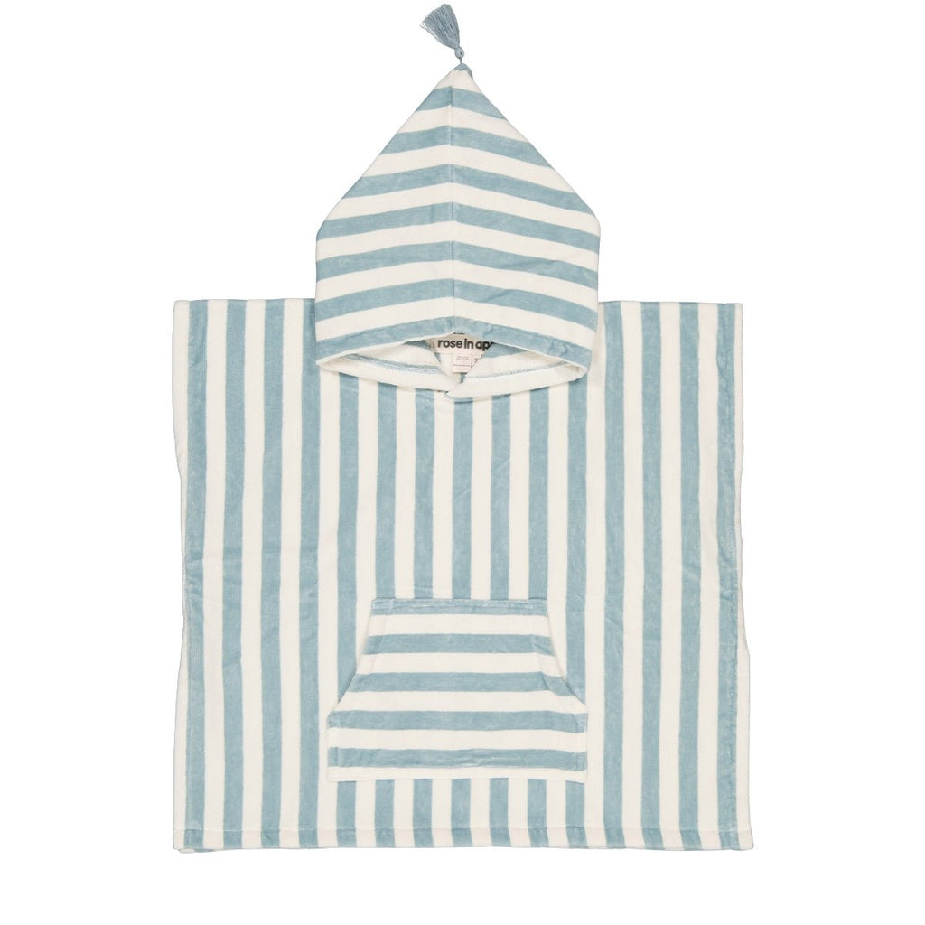 Poncho de bain enfant bleu ciel - Rose in April
