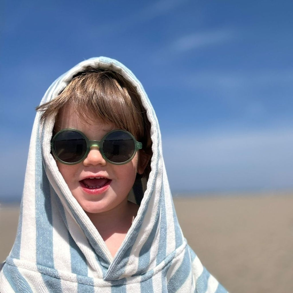 Poncho de bain enfant bleu ciel - Rose in April
