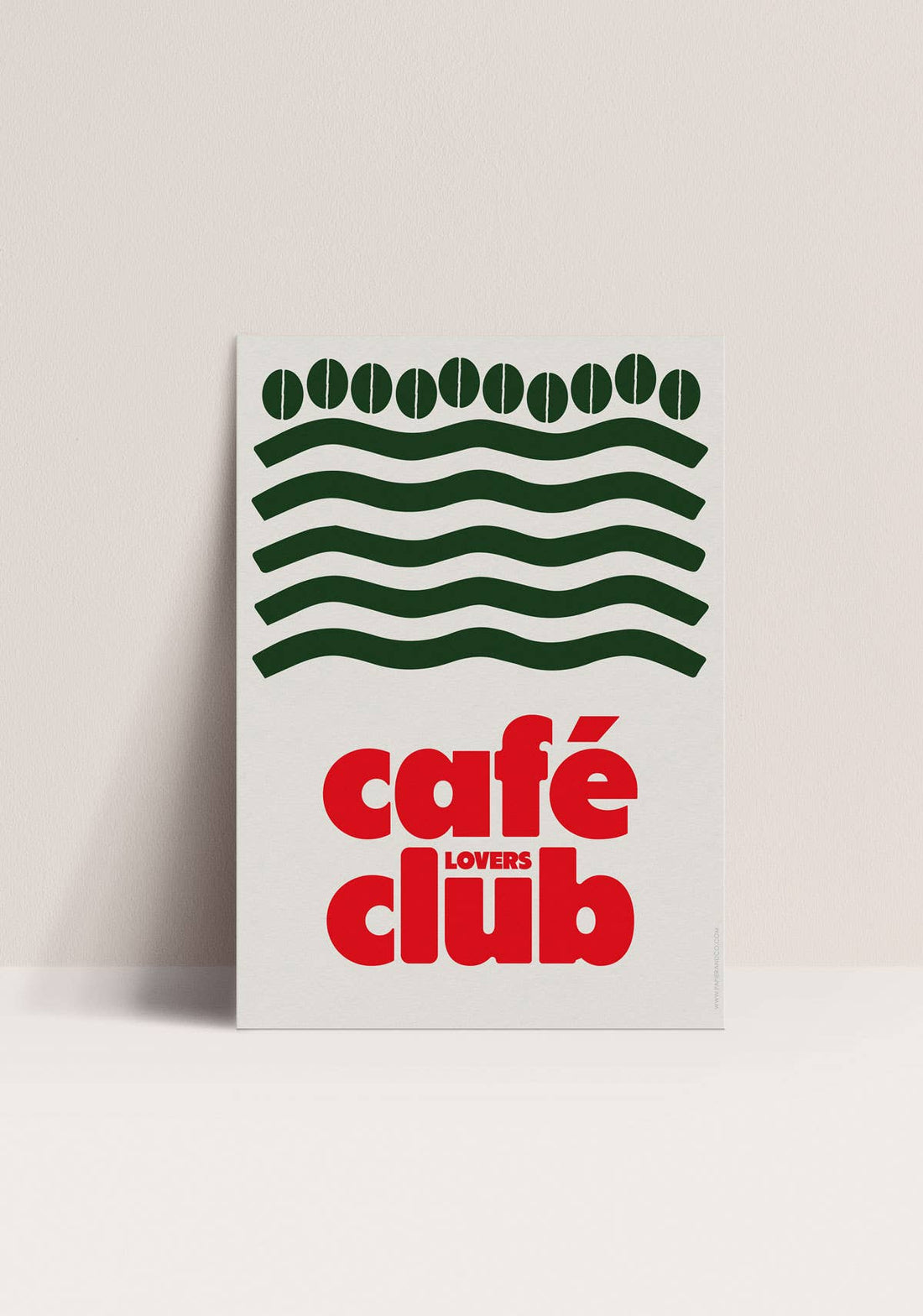 Poster Café Lovers Club - Papier and Co.