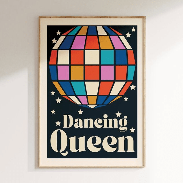 Poster rétro disco Dancing Queen - Inoui