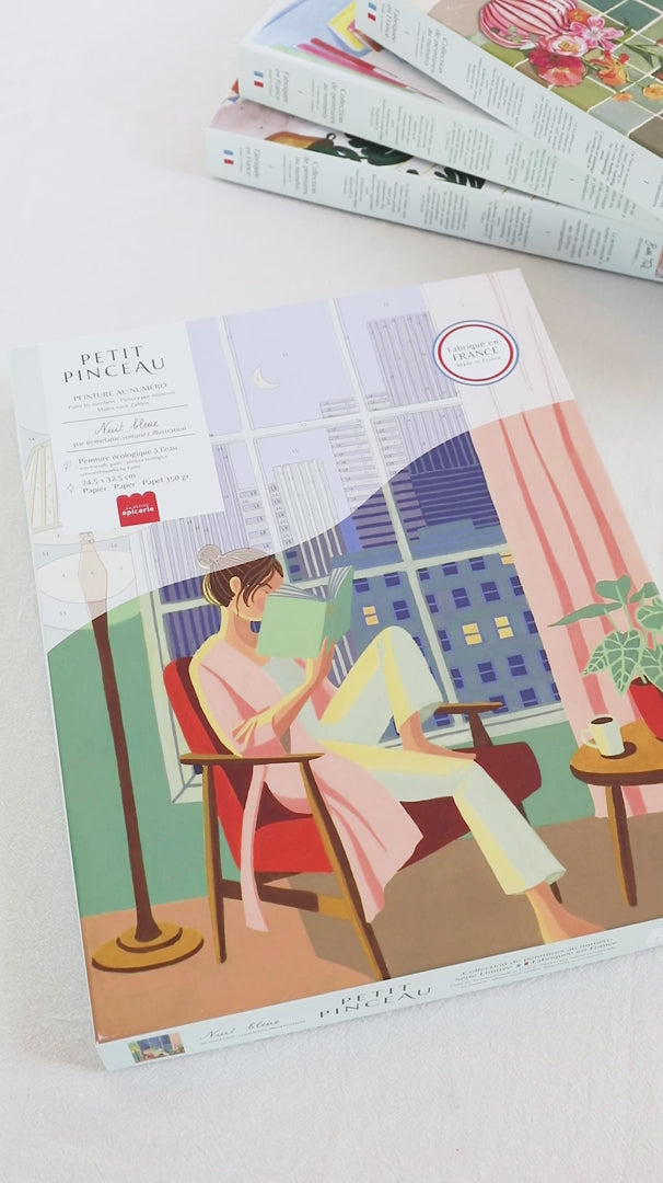 Peinture au numéro adulte Nuit Bleue - Petit Pinceau