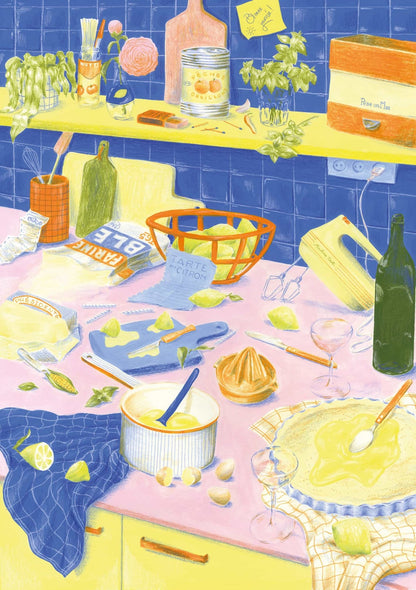 Puzzle 1000 pièces &quot;La tarte au citron&quot; - Jour férié - Lili Margaret