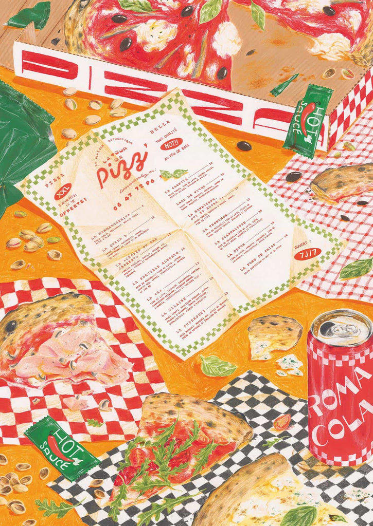 La pizza à emporter - Puzzle 1000 pièces fabriqué en France