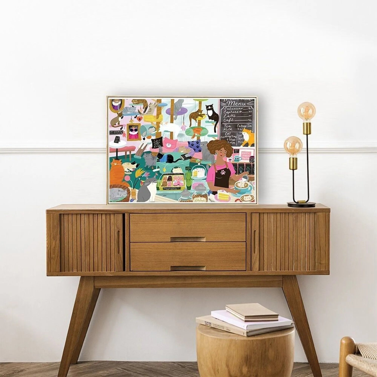 Puzzle 1000 pièces - Mon lieu préféré : le Café à Chats - Lili Margaret