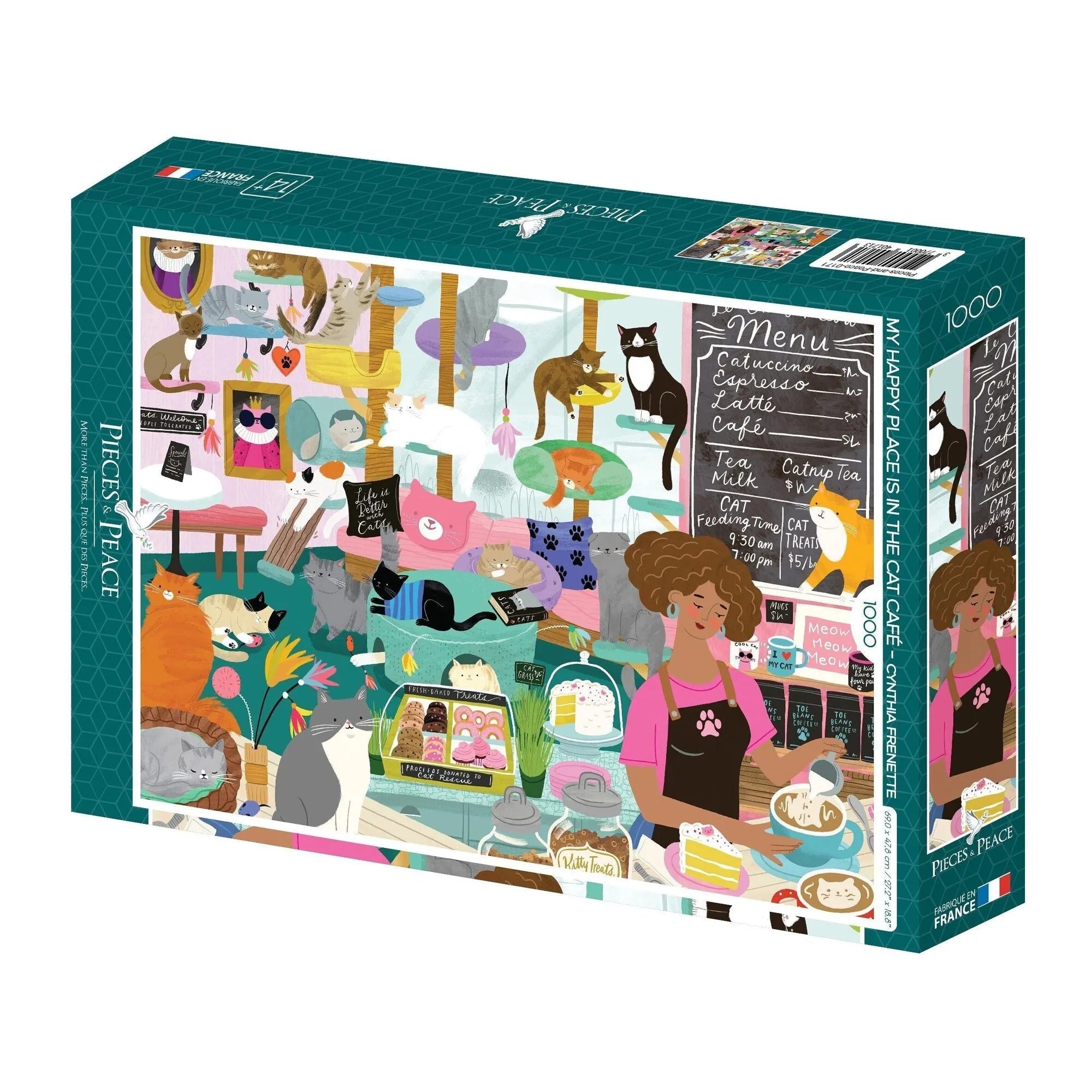 Puzzle 1000 pièces - Mon lieu préféré : le Café à Chats - Lili Margaret