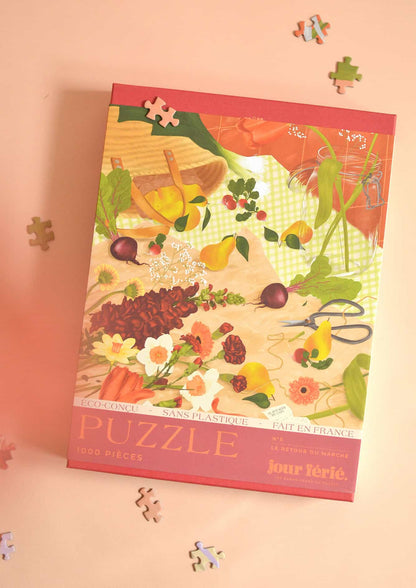 Puzzle 1000 pièces "retour du marché" - Jour Férié - Lili Margaret