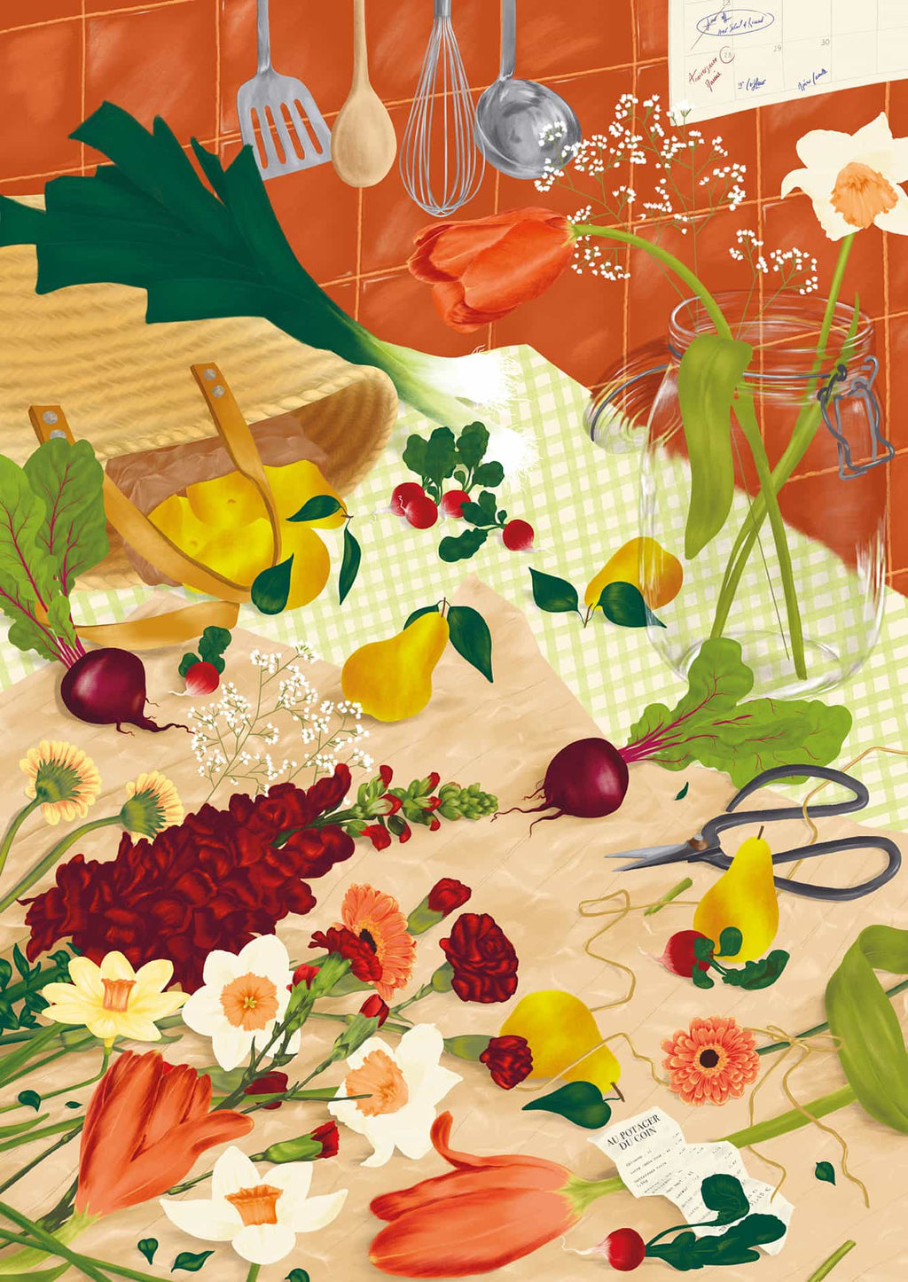 Puzzle 1000 pièces "retour du marché" - Jour Férié