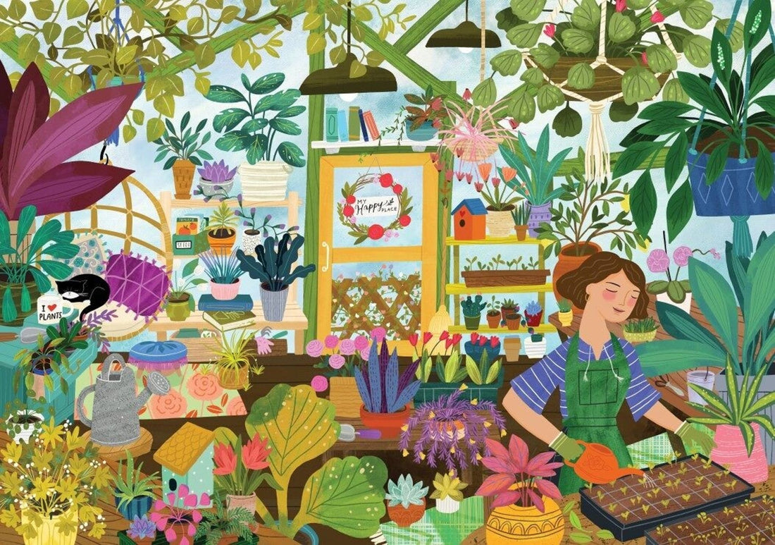 PUZZLE 1000 PIÈCES – SERRE ET PLANTES TROPICALES | Pieces and Peace - Lili Margaret