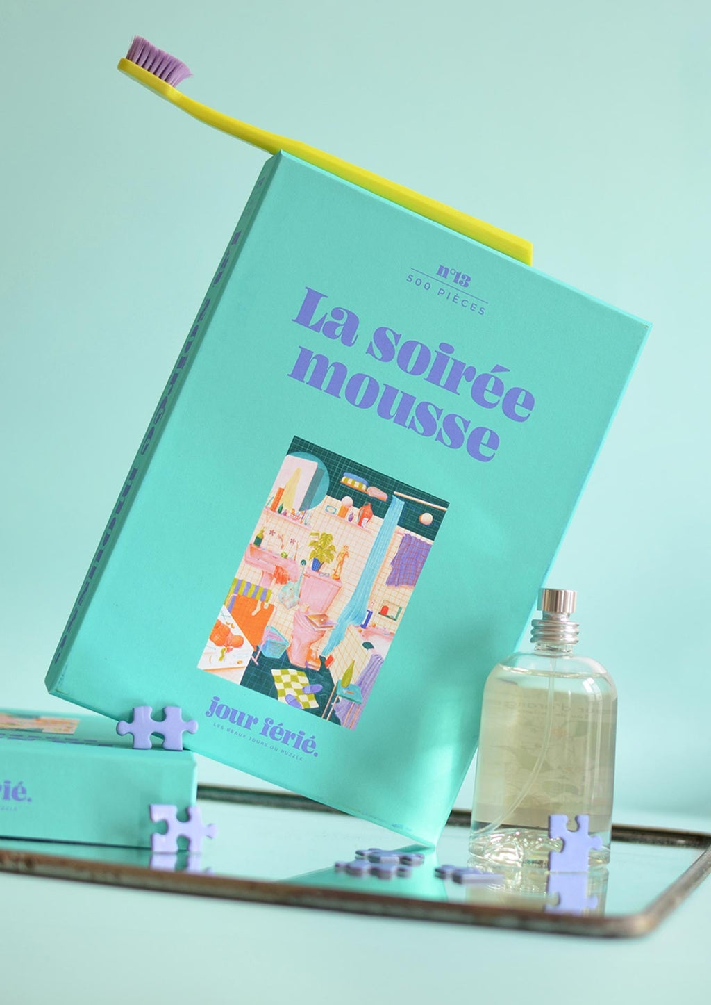 Puzzle 500 pièces "La soirée mousse" - Jour férié