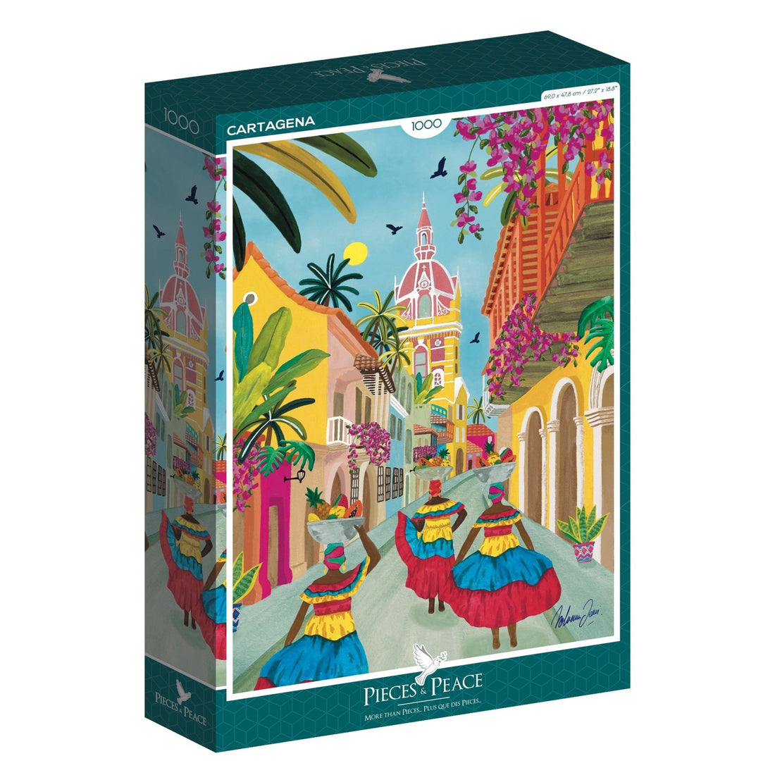 PUZZLE ADULTE 1000 PIÈCES – VILLE DU MONDE CARTAGENA | Pieces and Peace - Lili Margaret