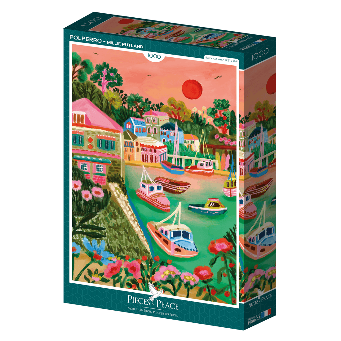 PUZZLE ADULTE 1000 PIÈCES – VILLE DU MONDE POLPERRO | Pieces and Peace - Lili Margaret