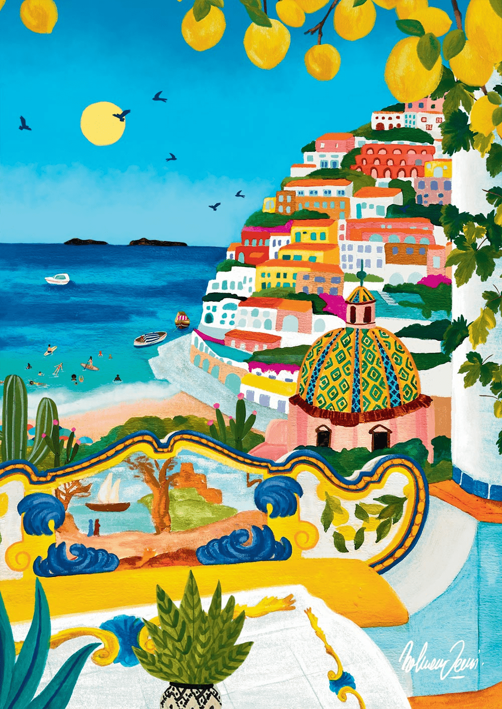Puzzle déco ville du monde 1000 pièces italie – positano