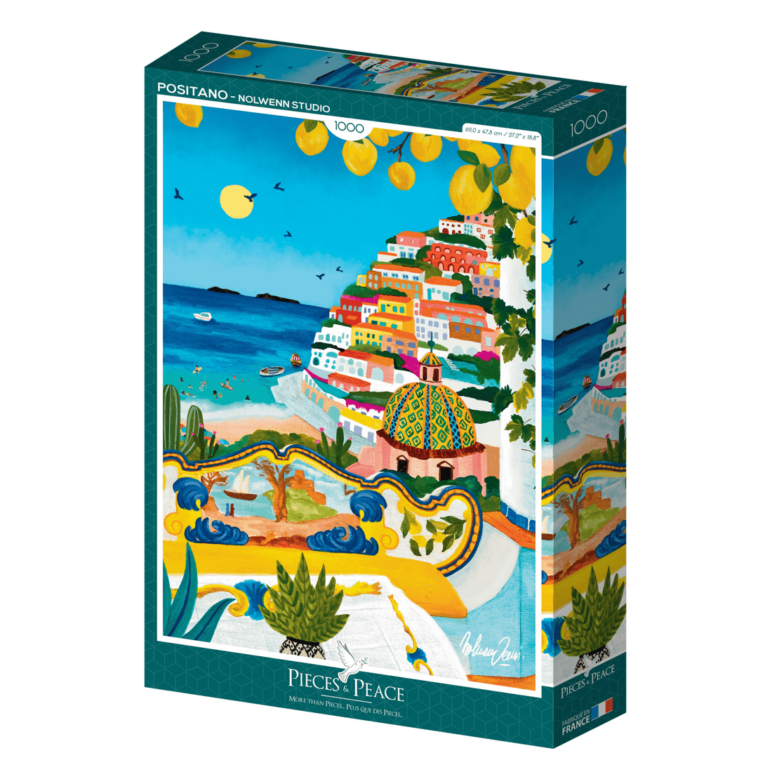 PUZZLE ADULTE 1000 PIÈCES – VILLE DU MONDE POSITANO | Pieces and Peace - Lili Margaret