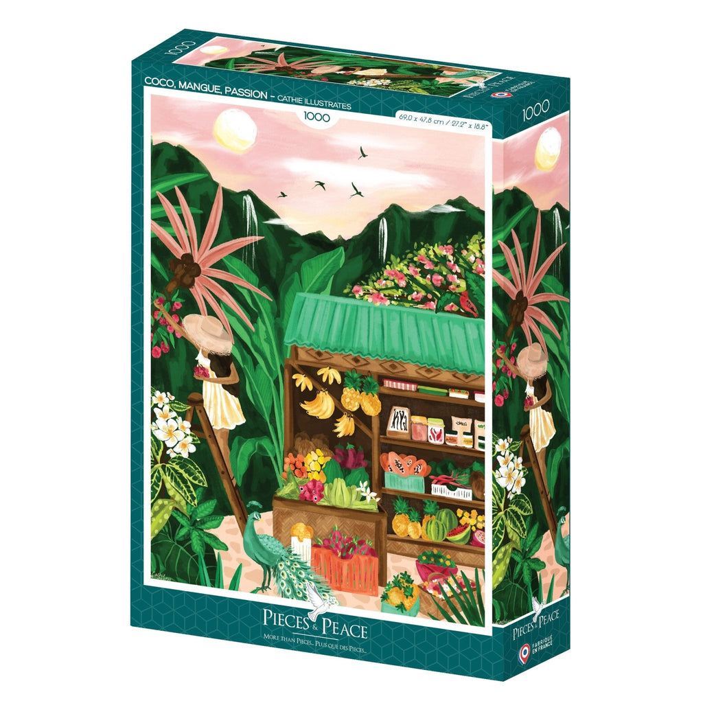 Puzzle adulte 1000 pièces nature et fruits – jardin exotique