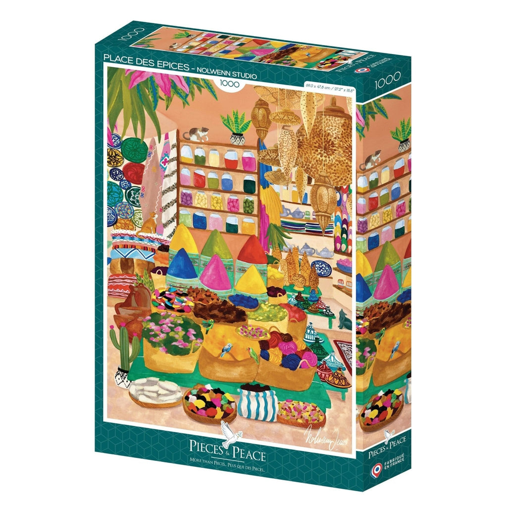 Puzzle marrakech coloré 1000 pièces - place des épices