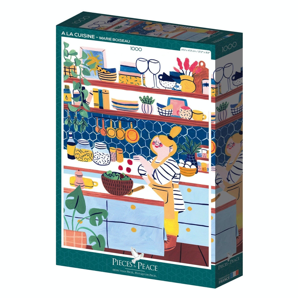 Puzzle 1000 pièces adulte moderne "En cuisine" ambiance colorée et gourmande