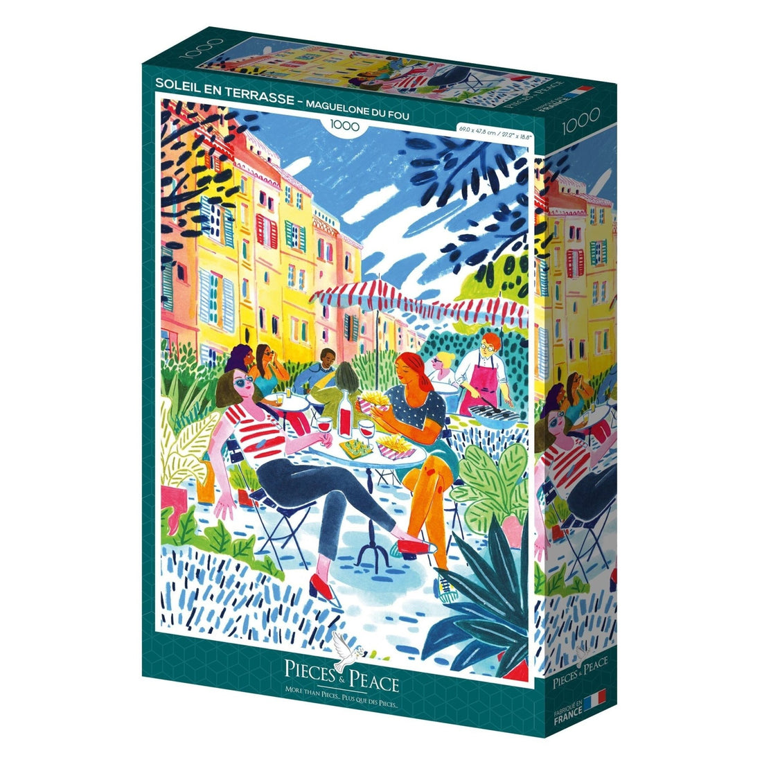 PUZZLE COLORÉ ADULTE 1000 PIÈCES SOLEIL EN TERRASSE | Puzzles Pieces and Peace - Lili Margaret