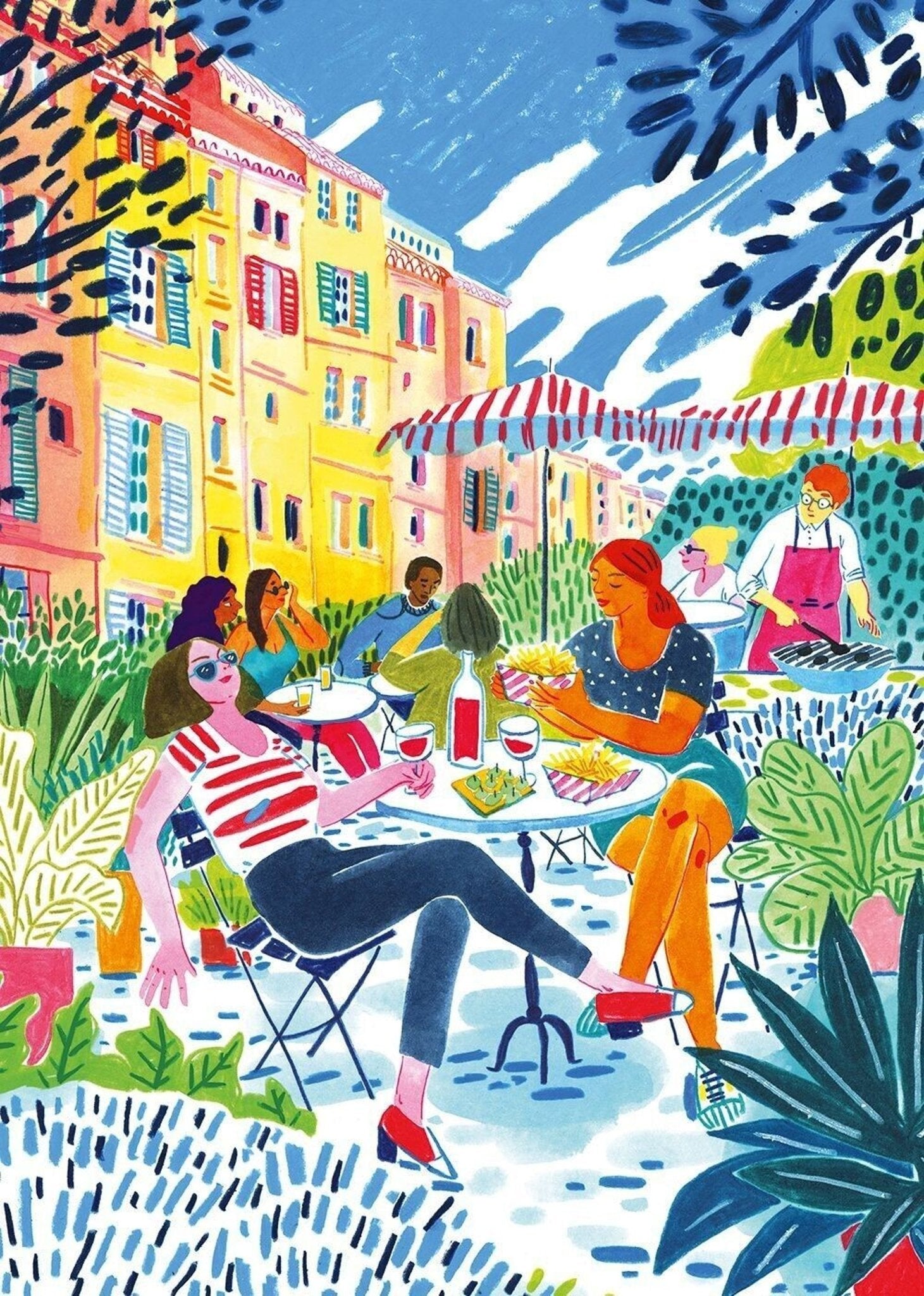 PUZZLE COLORÉ ADULTE 1000 PIÈCES SOLEIL EN TERRASSE | Puzzles Pieces and Peace - Lili Margaret