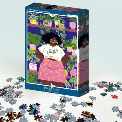 PUZZLE COLORÉ ADULTE 500 PIÈCES PLANT NERD | Puzzles Pieces and Peace - Lili Margaret