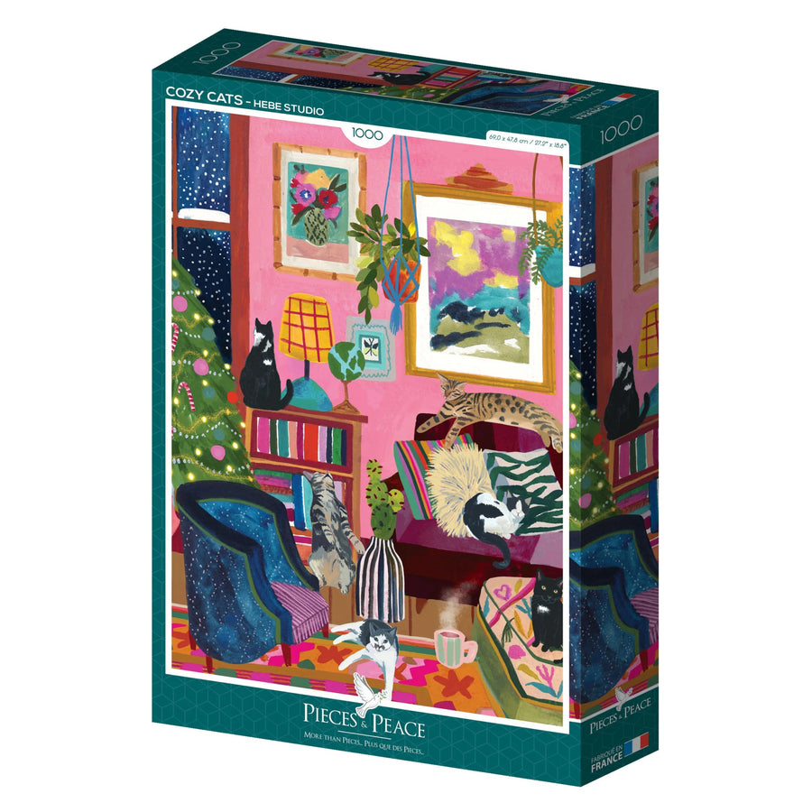 Puzzle déco 1000 pièces - Chats douillets