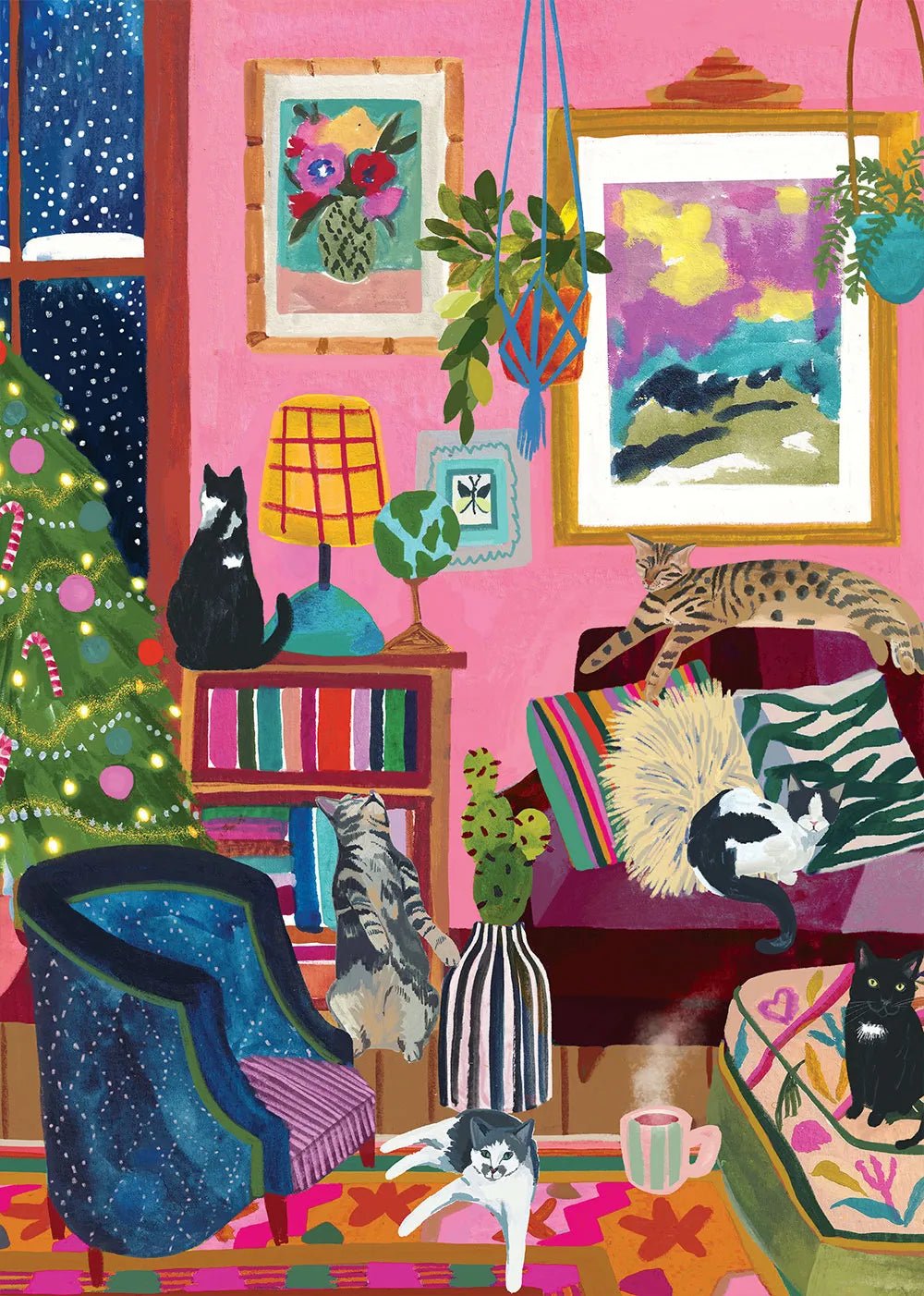 Puzzle déco 1000 pièces - Chats douillets