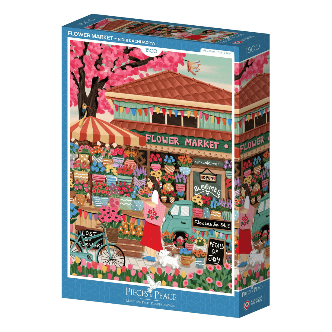 Puzzle déco coloré 1500 pièces - Marché aux fleurs - Lili Margaret