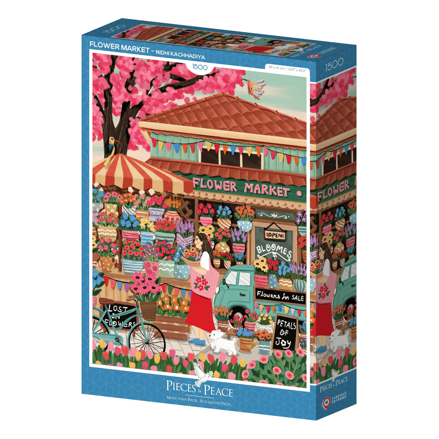 Puzzle déco coloré 1500 pièces - Marché aux fleurs - Lili Margaret