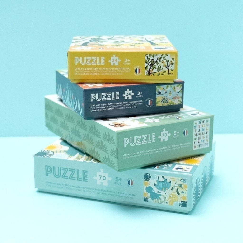 Puzzle enfant abecedaire animaux - coq en pâte