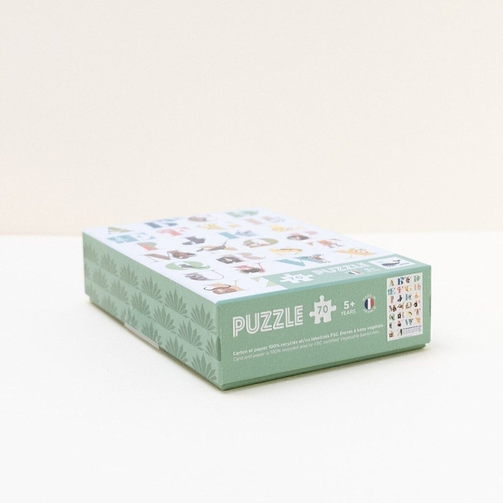 Puzzle enfant abecedaire animaux - coq en pâte