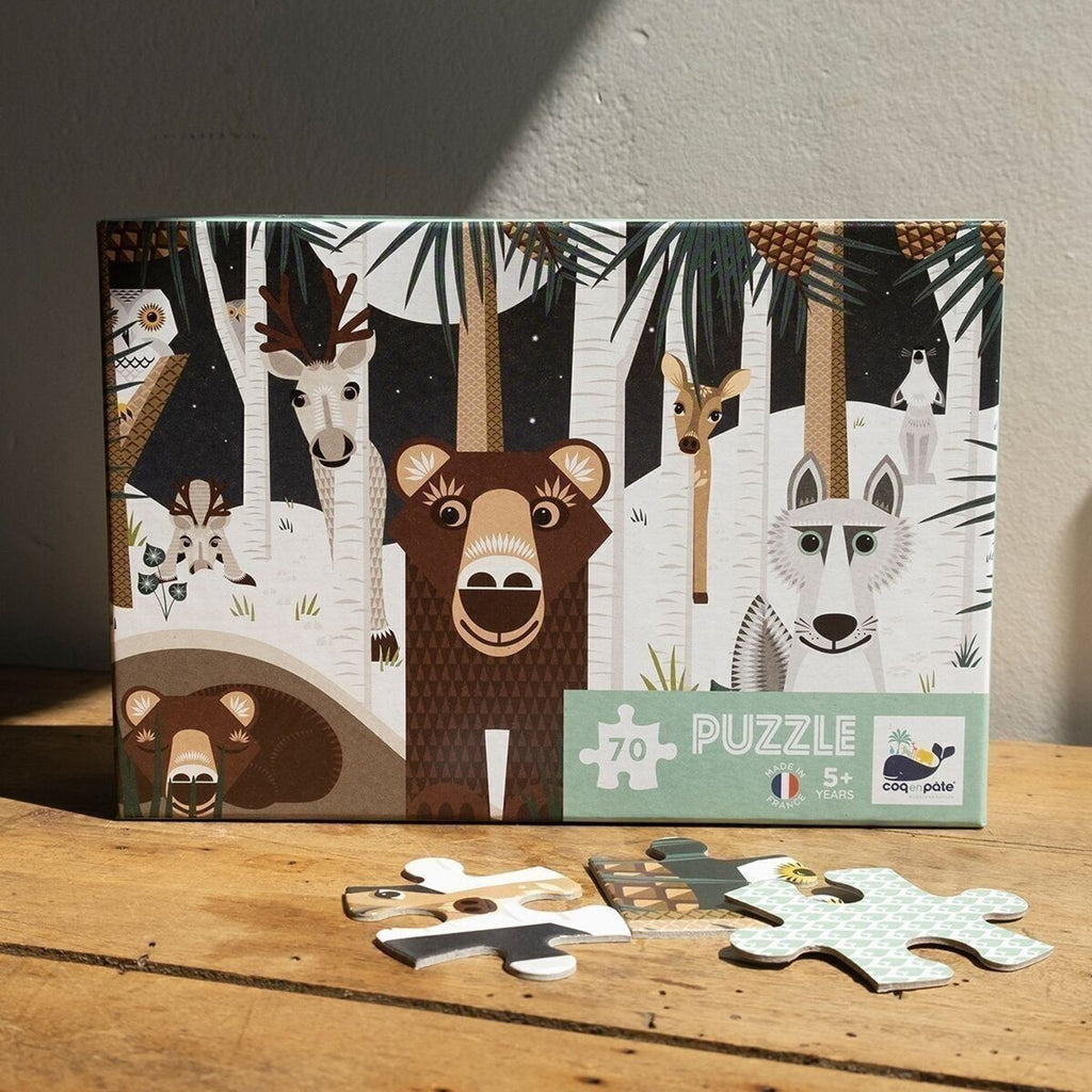 Puzzle enfant animaux winter - coq en pâte