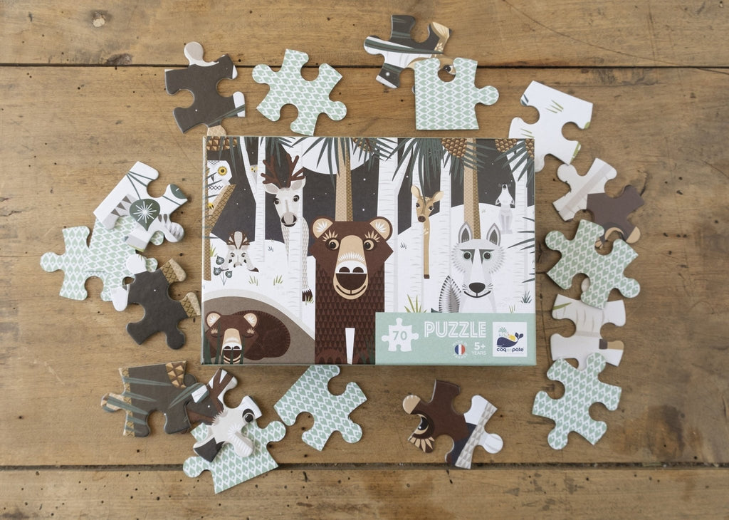 Puzzle enfant animaux winter - coq en pâte