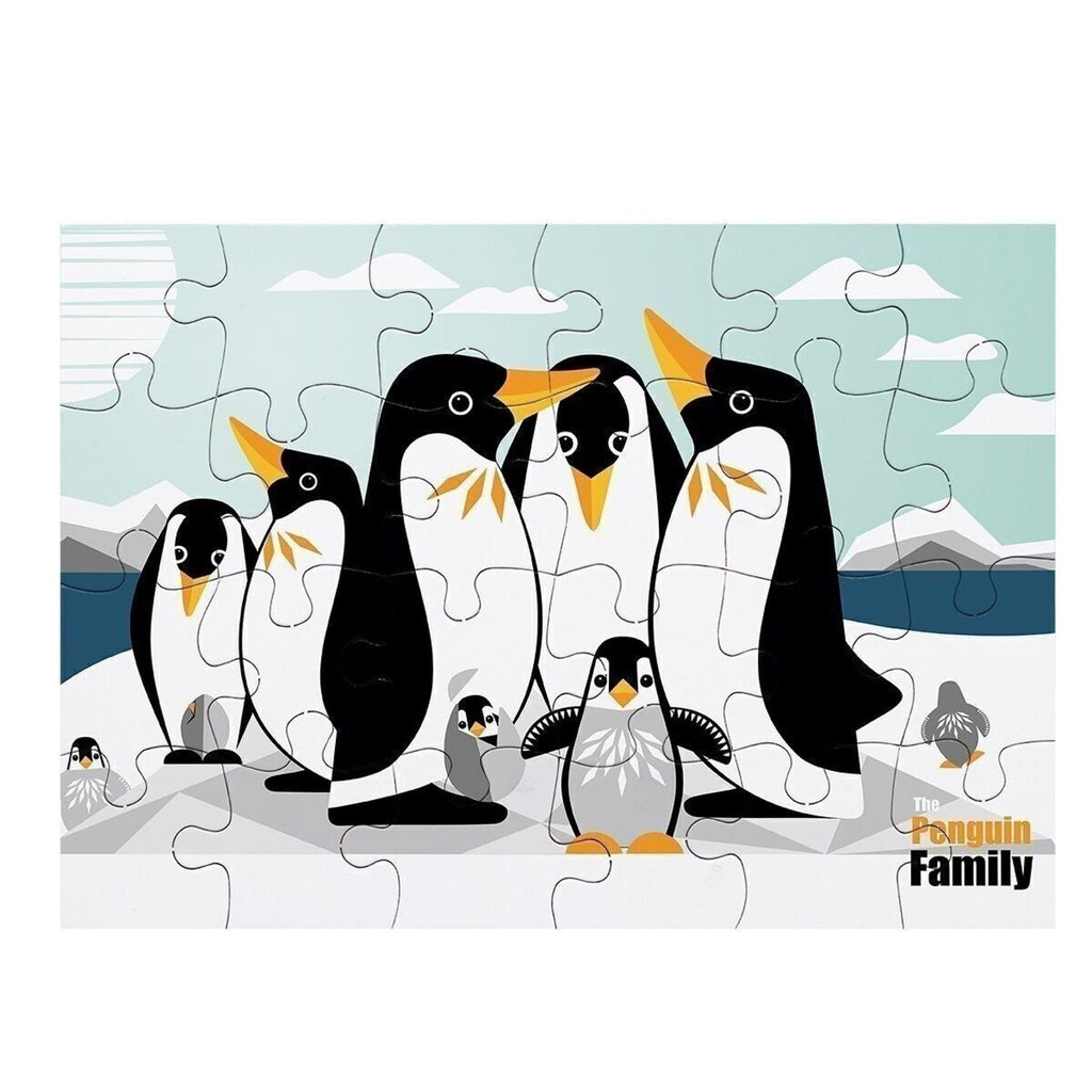 Puzzle enfant famille pingouin - coq en pâte