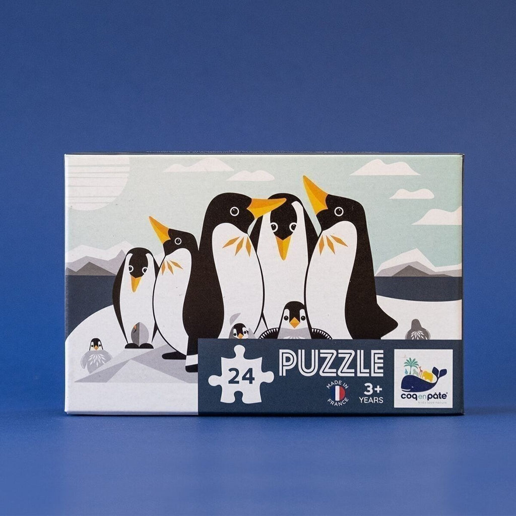 Puzzle enfant famille pingouin - coq en pâte