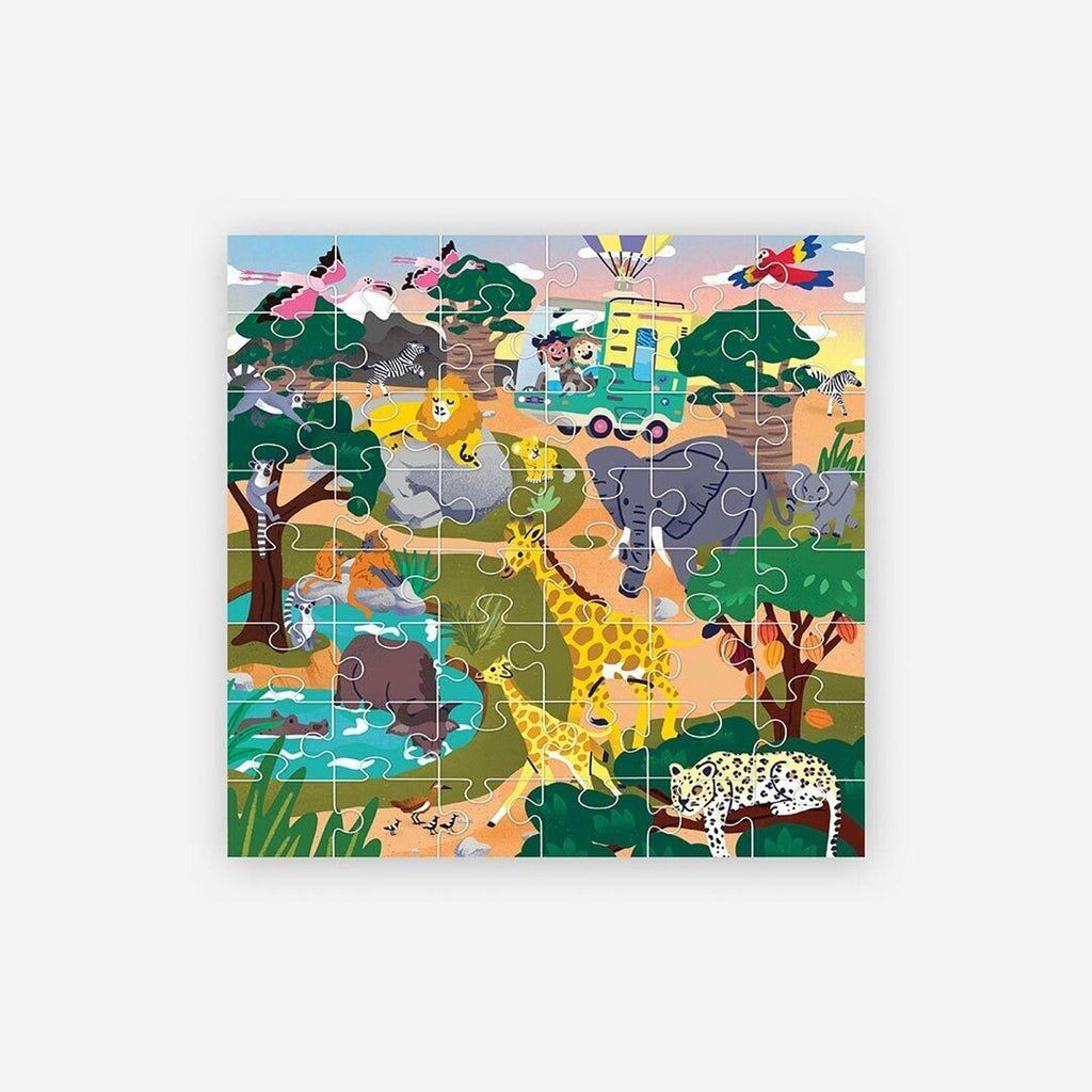 Puzzle enfants autour des voyages - les mini mondes
