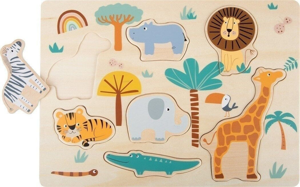 Puzzle en bois enfant safari – jeu éducatif pour enfant | small foot