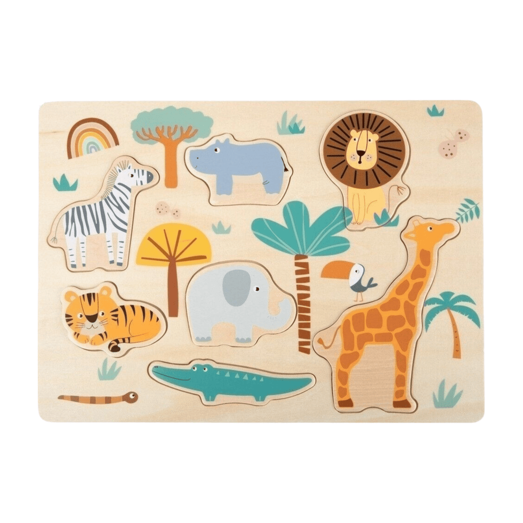 Puzzle en bois enfant safari – jeu éducatif pour enfant | small foot