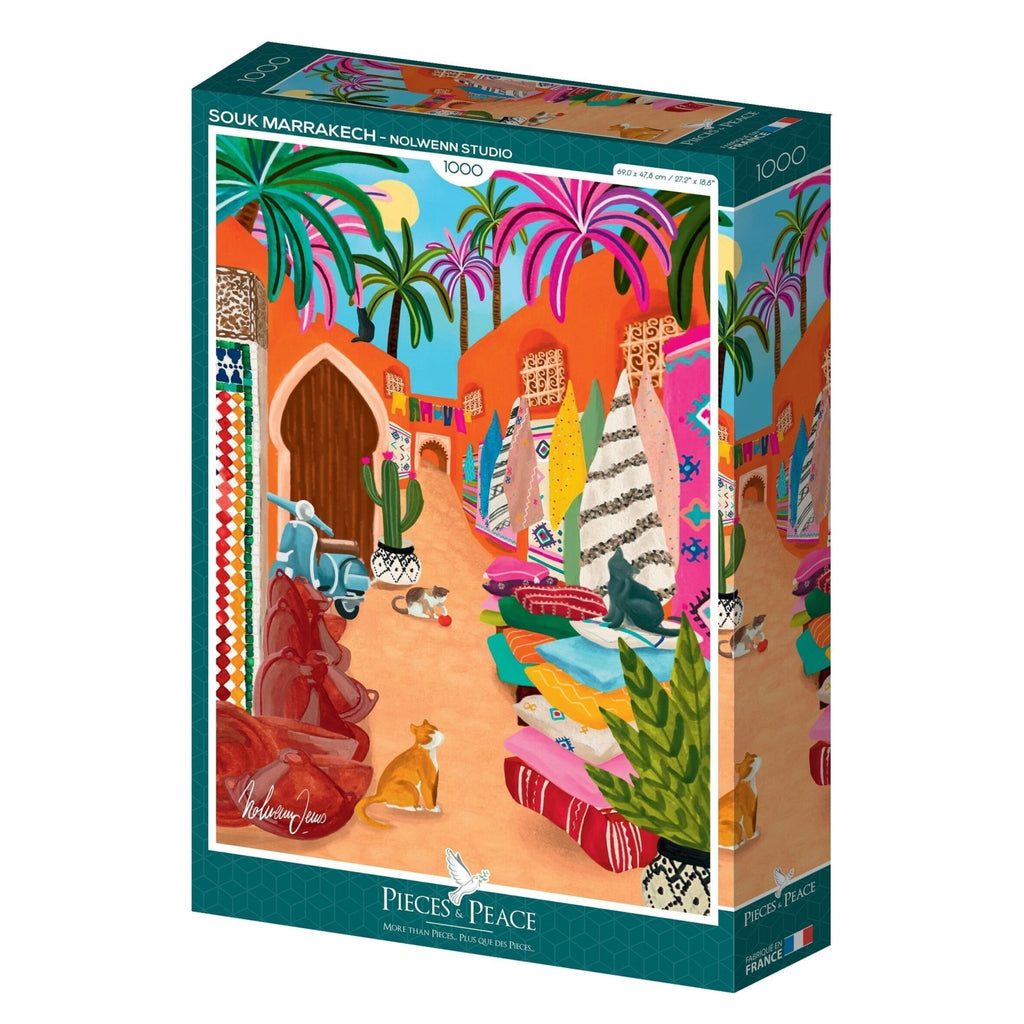 Puzzle marrakech pays du monde 1000 pièces coloré