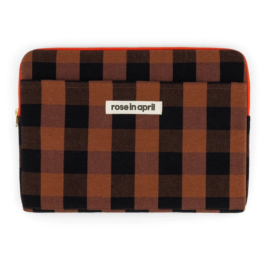 Housse ordinateur 13/14 pouces en coton Octave Big Vichy Ginger