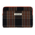 Housse ordinateur 13/14 pouces en coton Octave Black Tartan - Rose in April