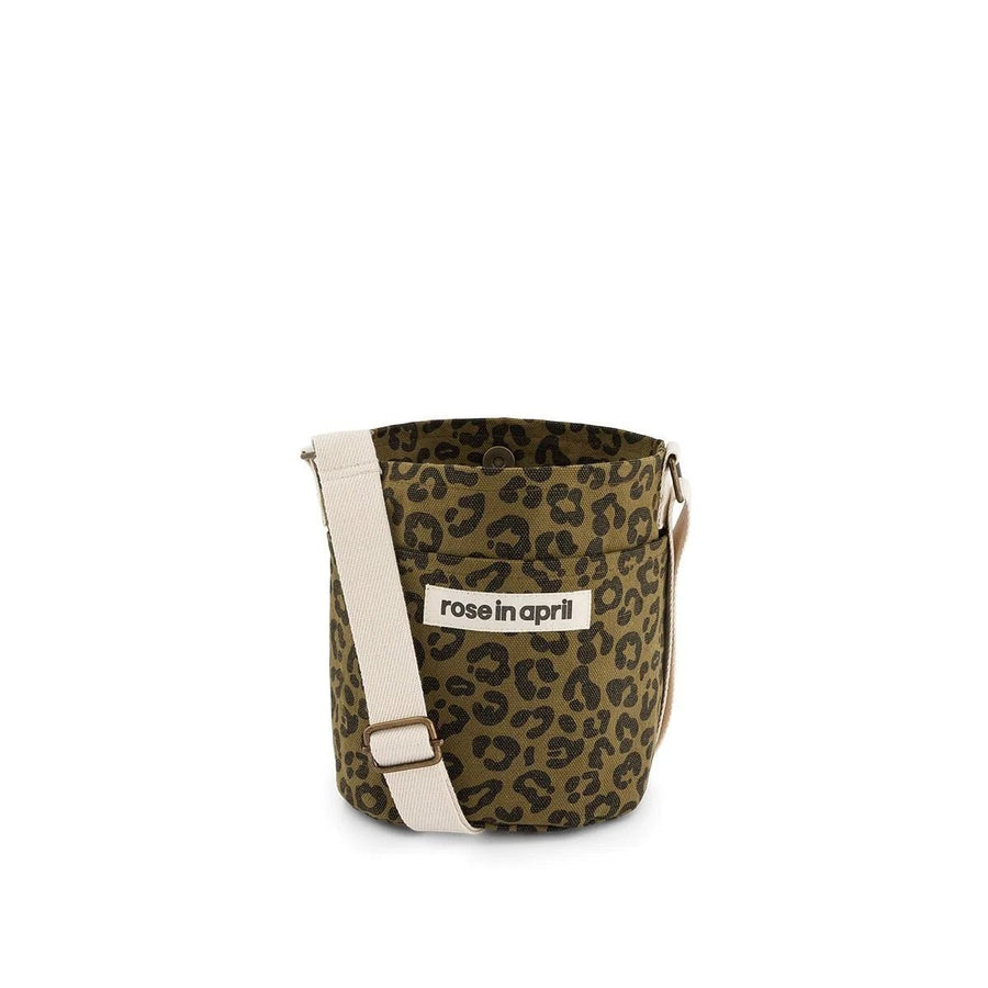 Mini sac seau bandoulière léopard Zazou Graou Olive
