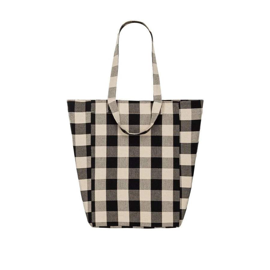 Sac cabas femme en coton Elisabeth Big Vichy Greige