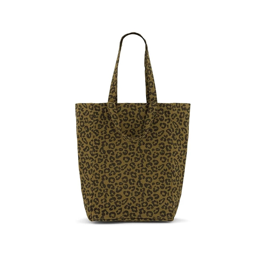 Sac cabas léopard femme Elisabeth Graou Olive
