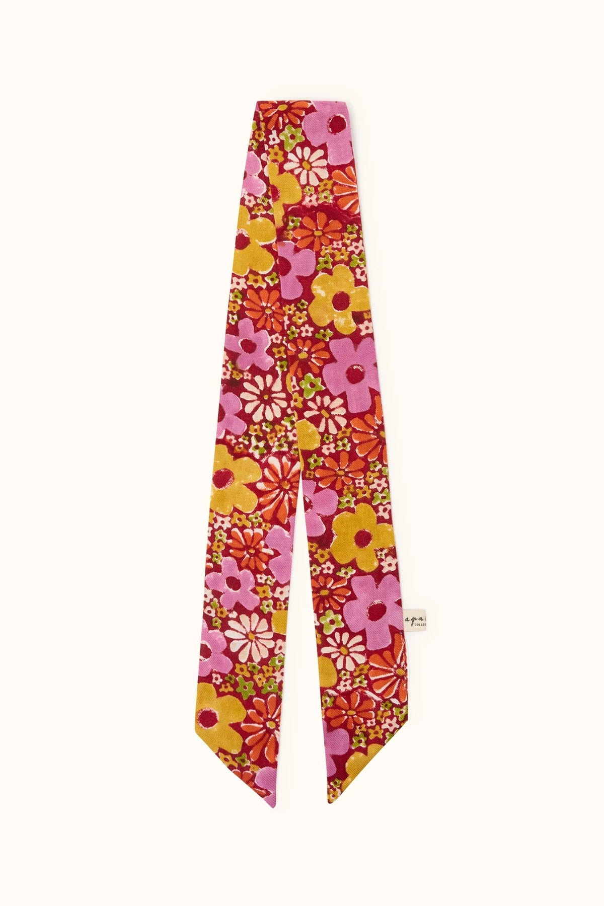 Ruban cheveux coton fleuri rose Nisha Janie Dahlia