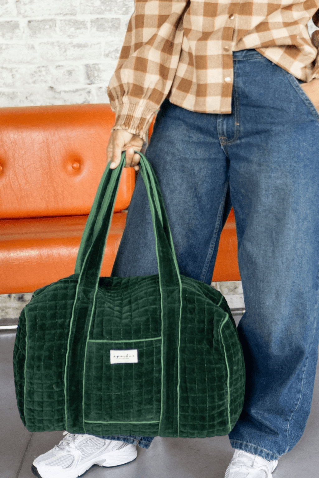 Sac 48h Buddha velours Lisse Forest - Apaches Collections