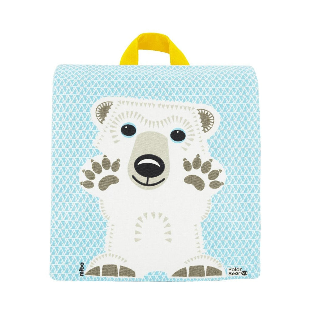 Sac à dos cartable en coton biologique ours polaire - coq en pâte