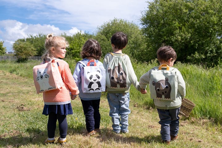 Sac à dos enfant / cartable maternelle rhinocéros - coq en pâte