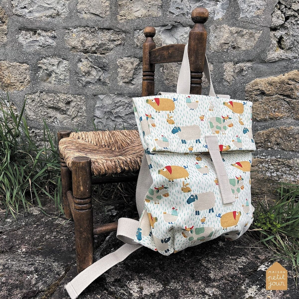 Sac à dos enfant mini coursier animaux de la ferme - petit jour