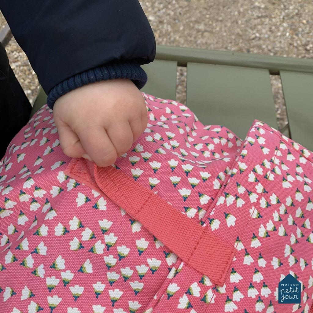 Sac à dos enfant mini coursier fleurs en coton - petit jour
