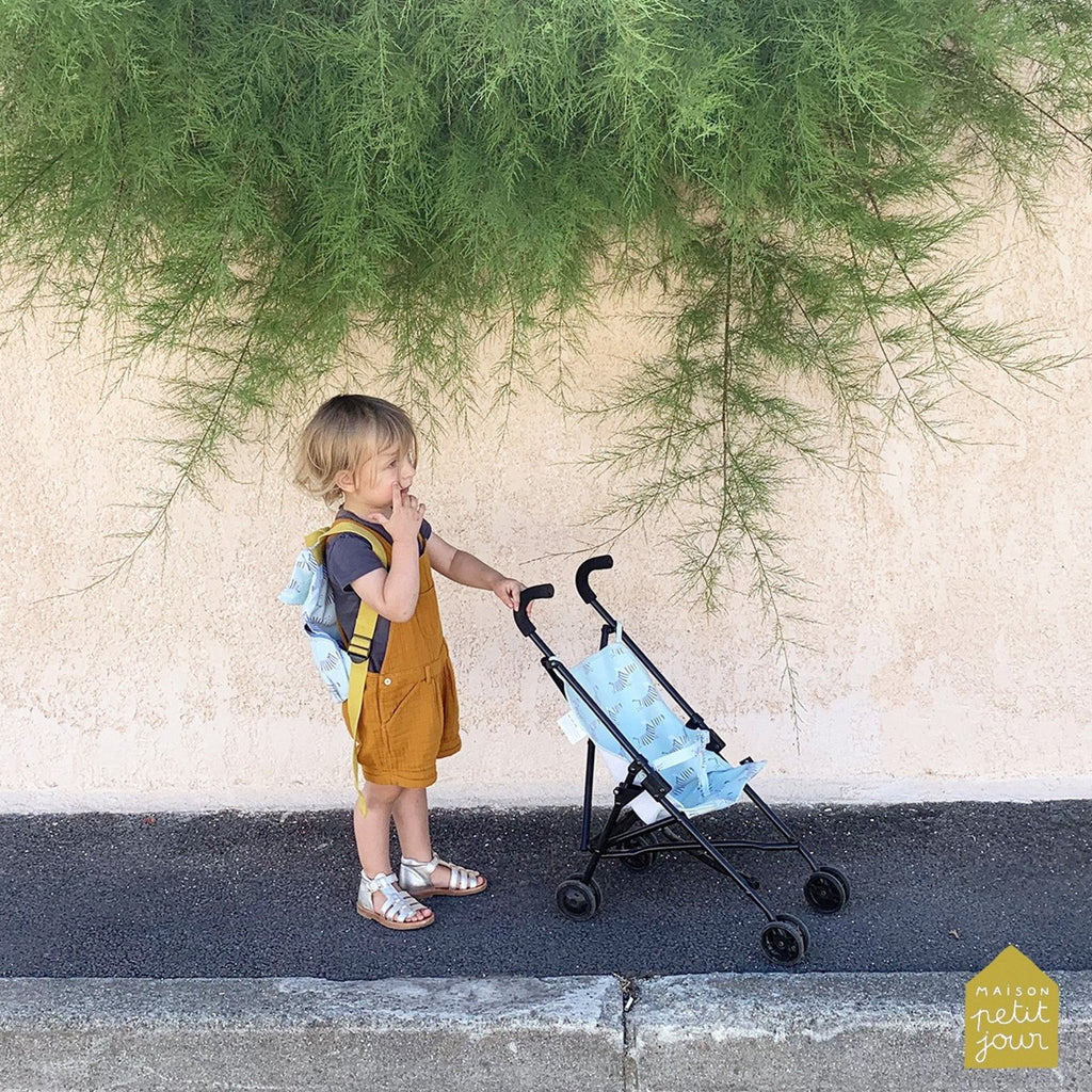 Sac à dos enfant mini coursier savane en coton - petit jour