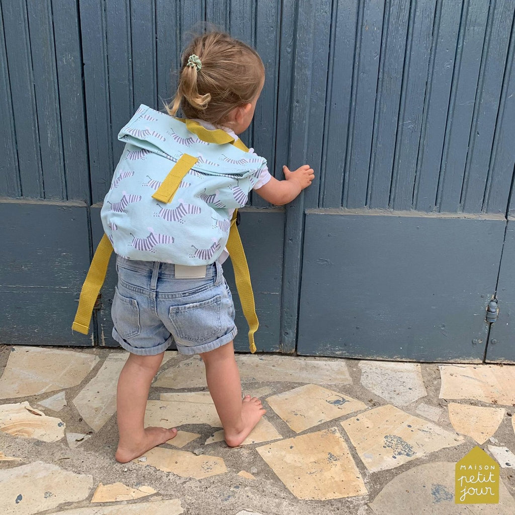 Sac à dos enfant mini coursier savane en coton - petit jour